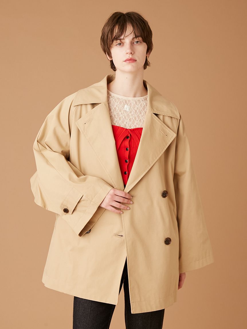 FURFUR「フリルミドルトレンチコート」|トレンチコート|