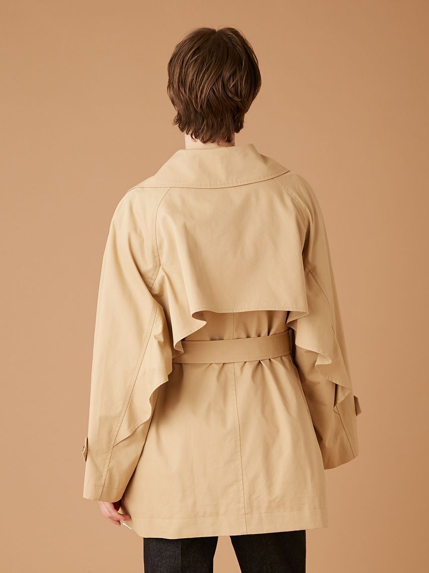 FURFUR「フリルミドルトレンチコート」|トレンチコート|