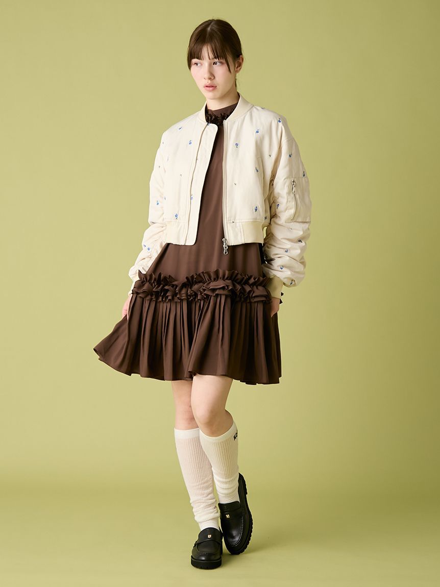 FURFUR「フリルホルターミニドレス」|ドレス|