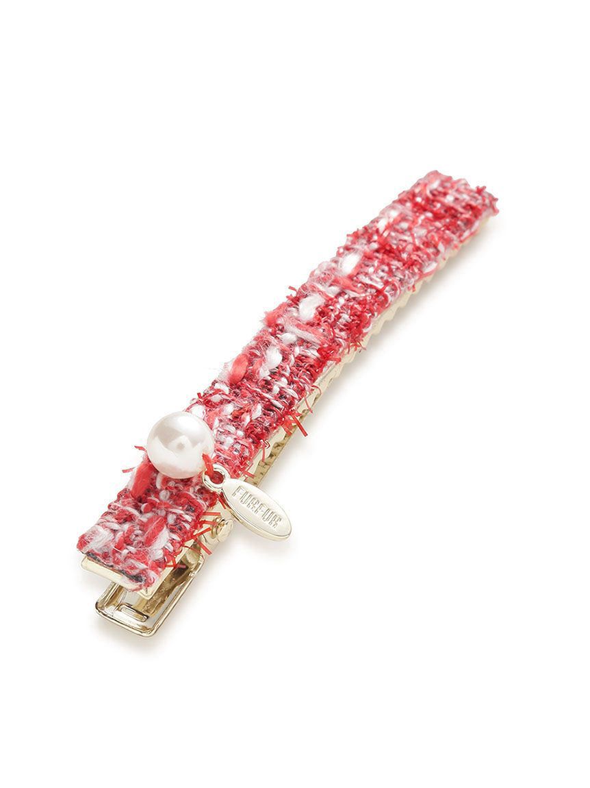 FURFUR「ツイード&times;ベロアヘアクリップセット」|ヘアバンド|