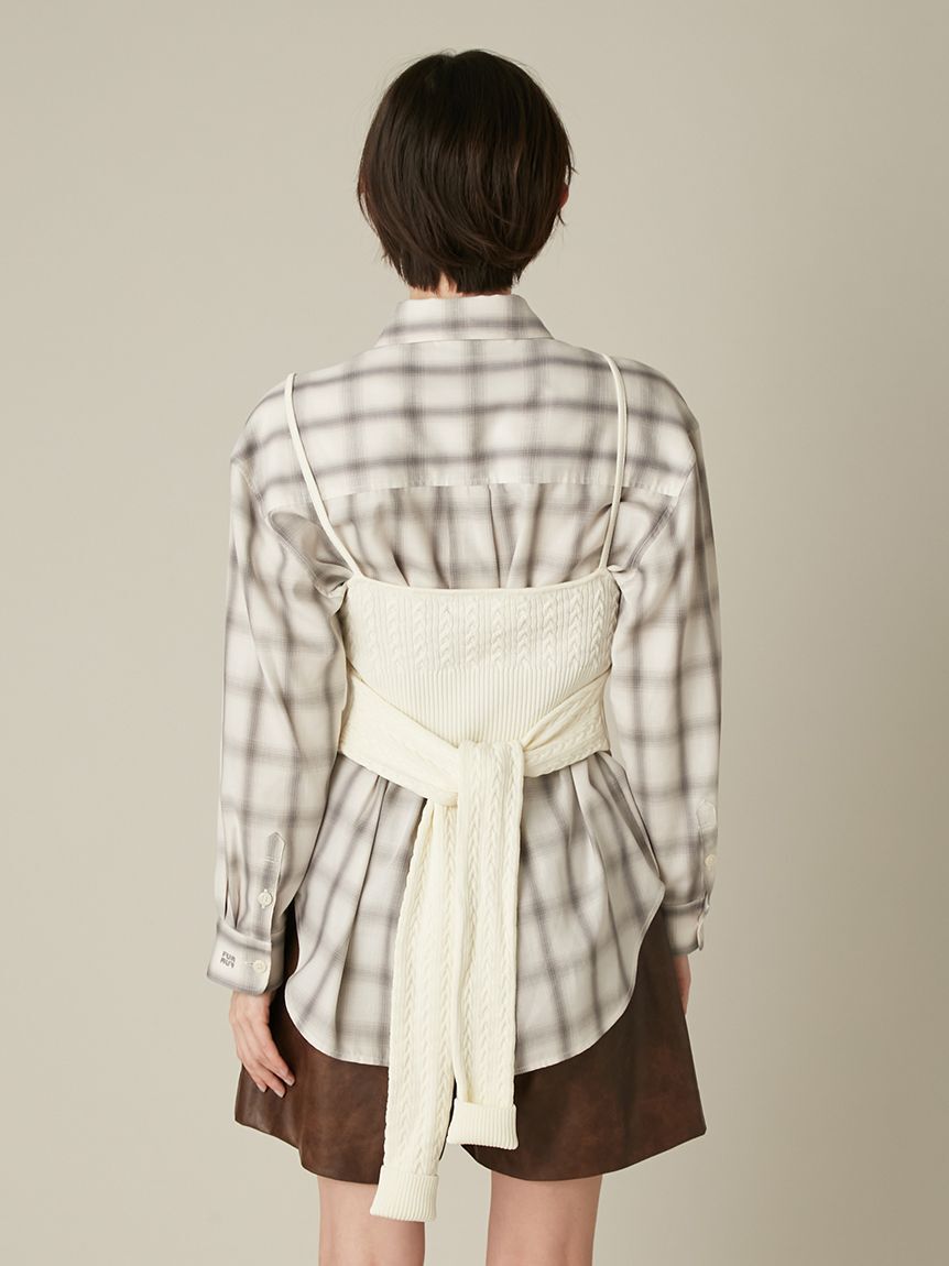 FURFUR「ニットビスチェレイヤードシャツ」|シャツ・ブラウス|