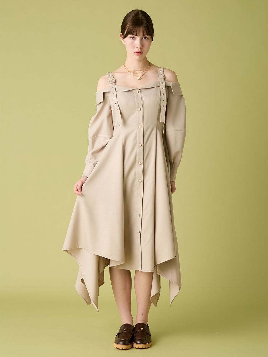 FURFUR「オフショルシャツワンピース」|ワンピース|