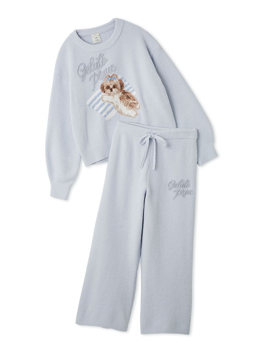 gelato pique「【ONLINE限定】シーズージャガードプルオーバー＆ベビモコロングパンツセット」|ルームウェア|BLU
