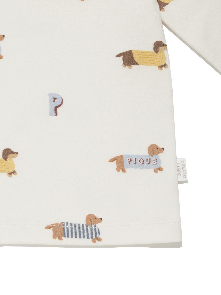 GELATO PIQUE KIDS & BABY「【KIDS】ダックスフンド柄ロンＴ」|ルームウェア|