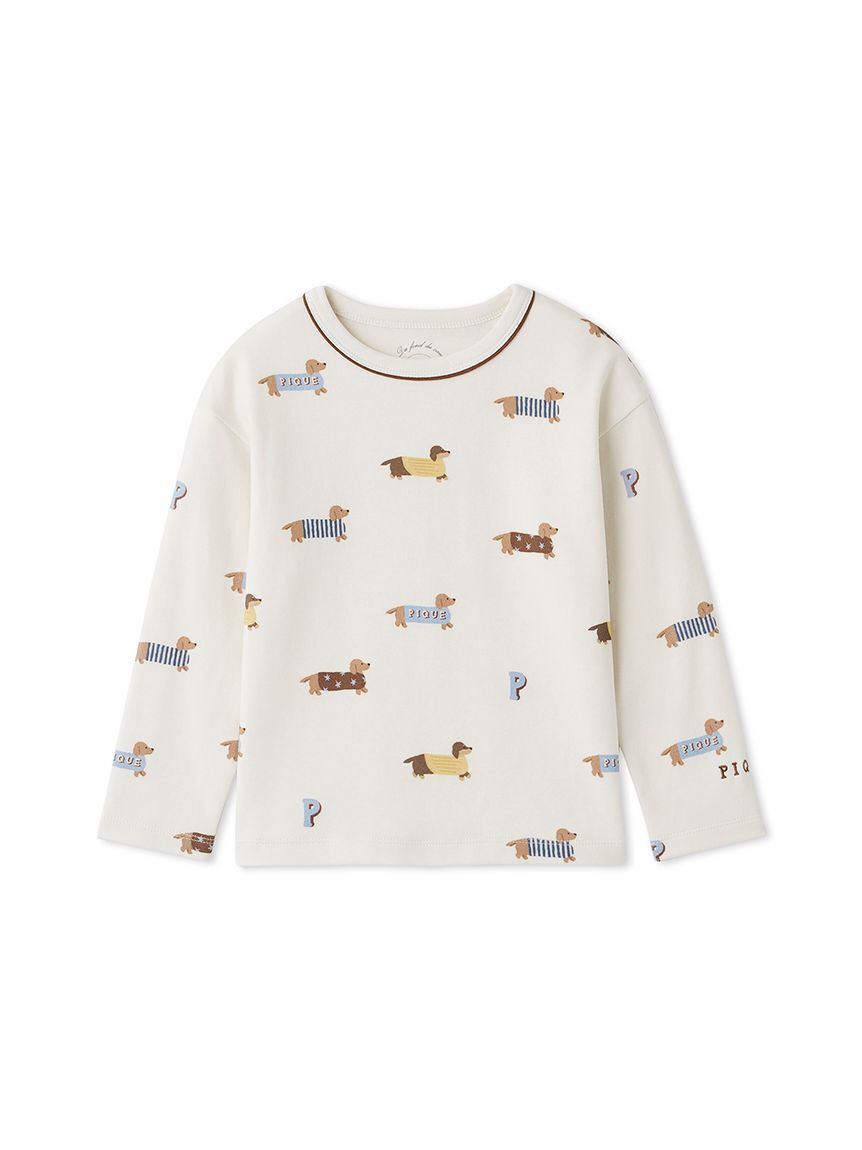 GELATO PIQUE KIDS & BABY「【KIDS】ダックスフンド柄ロンＴ」|ルームウェア|