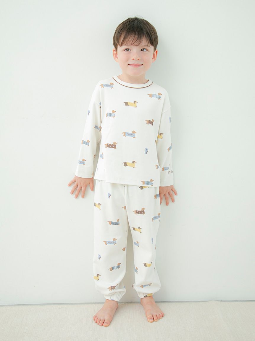 GELATO PIQUE KIDS & BABY「【KIDS】ダックスフンド柄ロンＴ」|ルームウェア|
