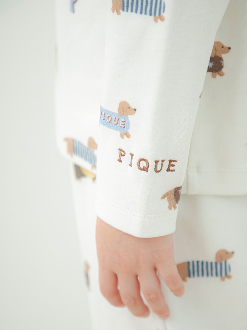 GELATO PIQUE KIDS & BABY「【KIDS】ダックスフンド柄ロンＴ」|ルームウェア|