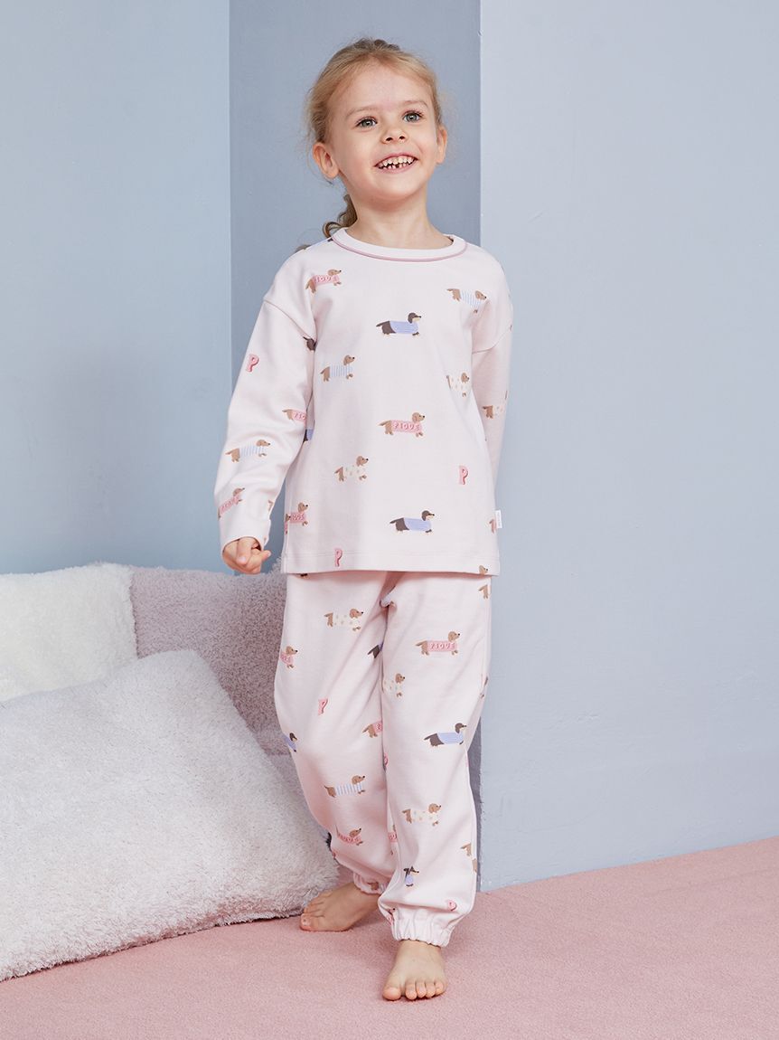 GELATO PIQUE KIDS & BABY「【KIDS】ダックスフンド柄ロンＴ」|ルームウェア|