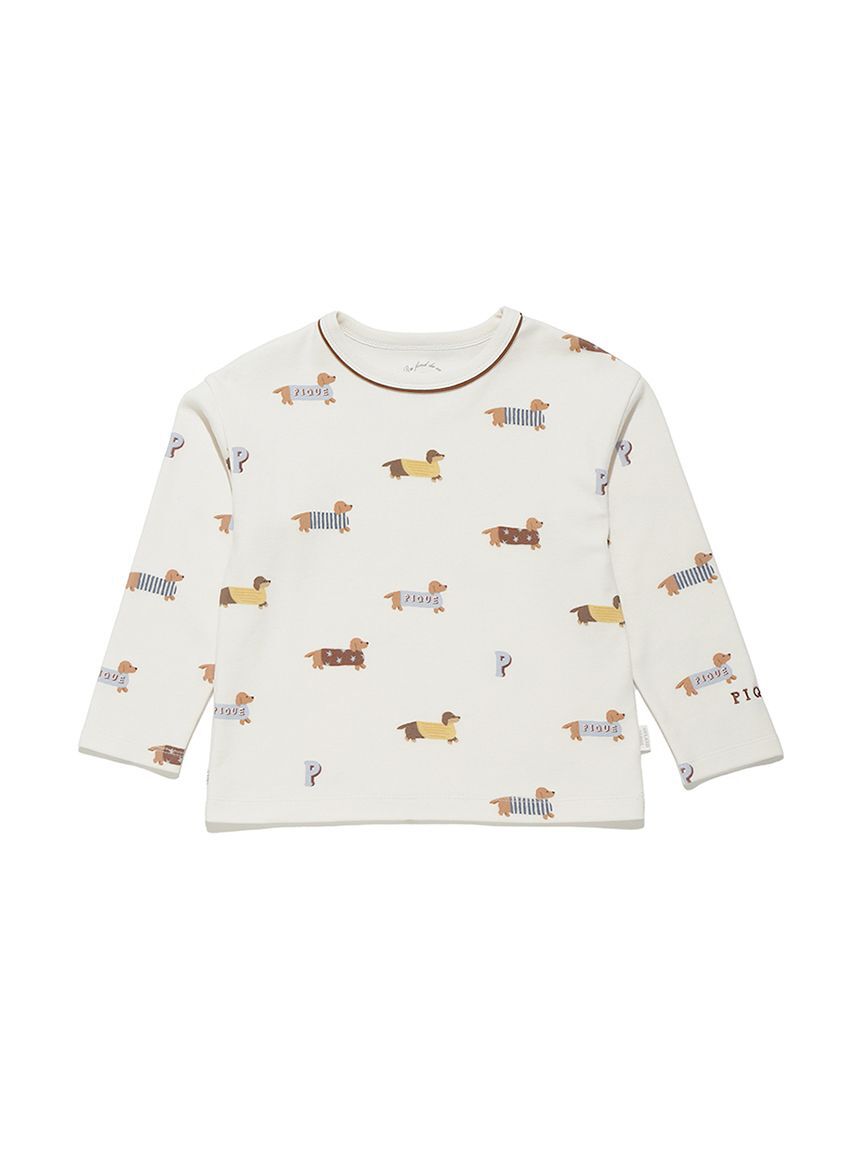 GELATO PIQUE KIDS & BABY「【KIDS】ダックスフンド柄ロンＴ」|ルームウェア|