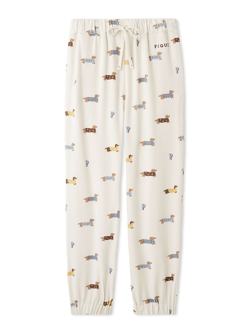 gelato pique「ダックスフンド柄ロングパンツ」|ルームウェア|