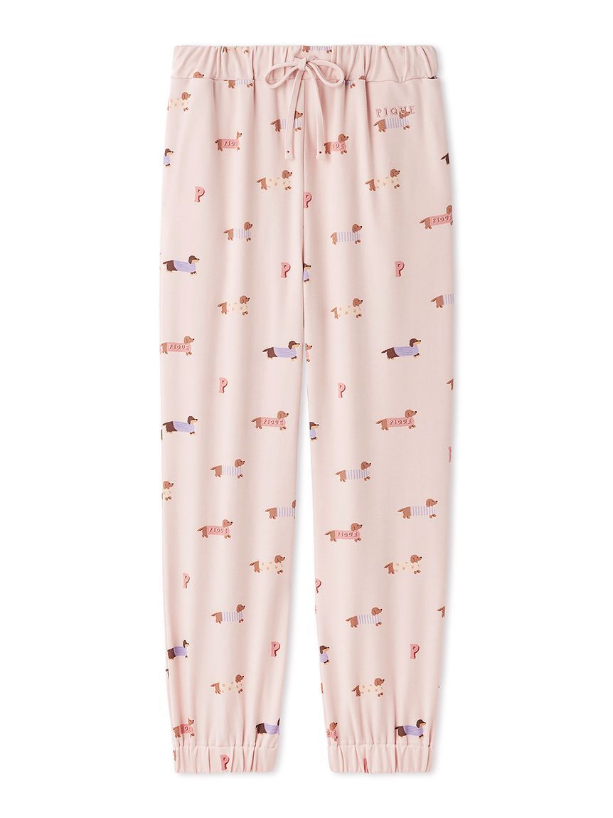 gelato pique「ダックスフンド柄ロングパンツ」|ルームウェア|