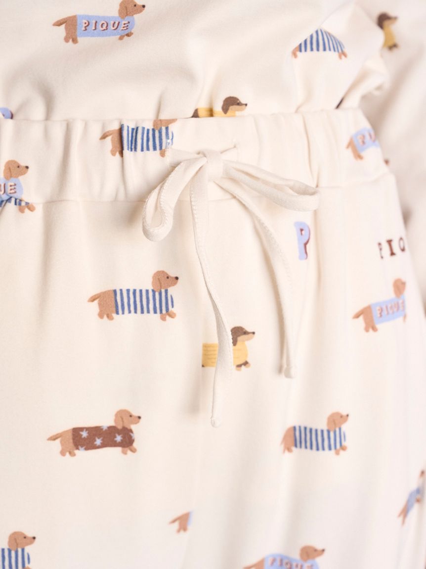 gelato pique「ダックスフンド柄ロングパンツ」|ルームウェア|