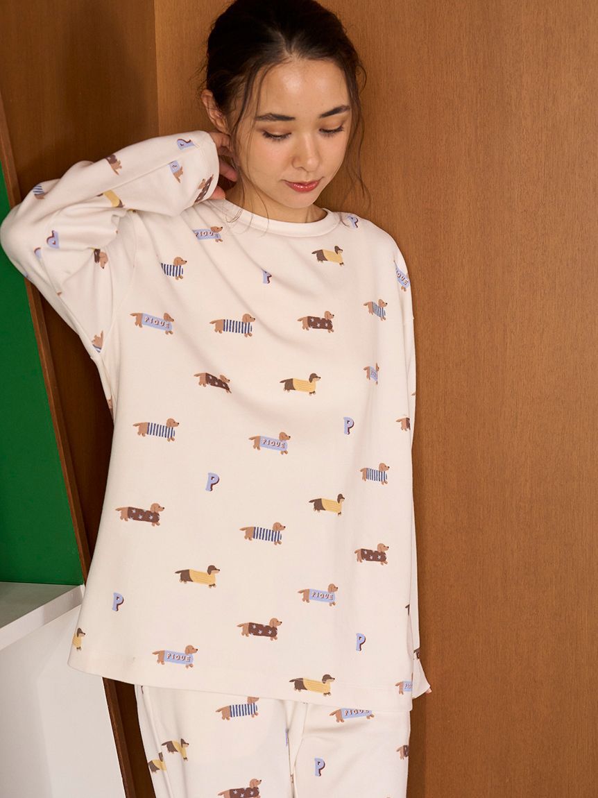 gelato pique「ダックスフンド柄ロンＴ」|ルームウェア|CRM