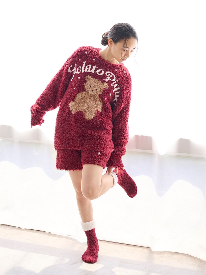 gelato pique「【ONLINE限定】【HOLIDAY】ジェラートスノーベアジャガードプルオーバー＆ショートパンツ」|ルームウェア|