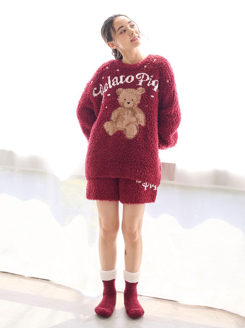 gelato pique「【ONLINE限定】【HOLIDAY】ジェラートスノーベアジャガードプルオーバー＆ショートパンツ」|ルームウェア|