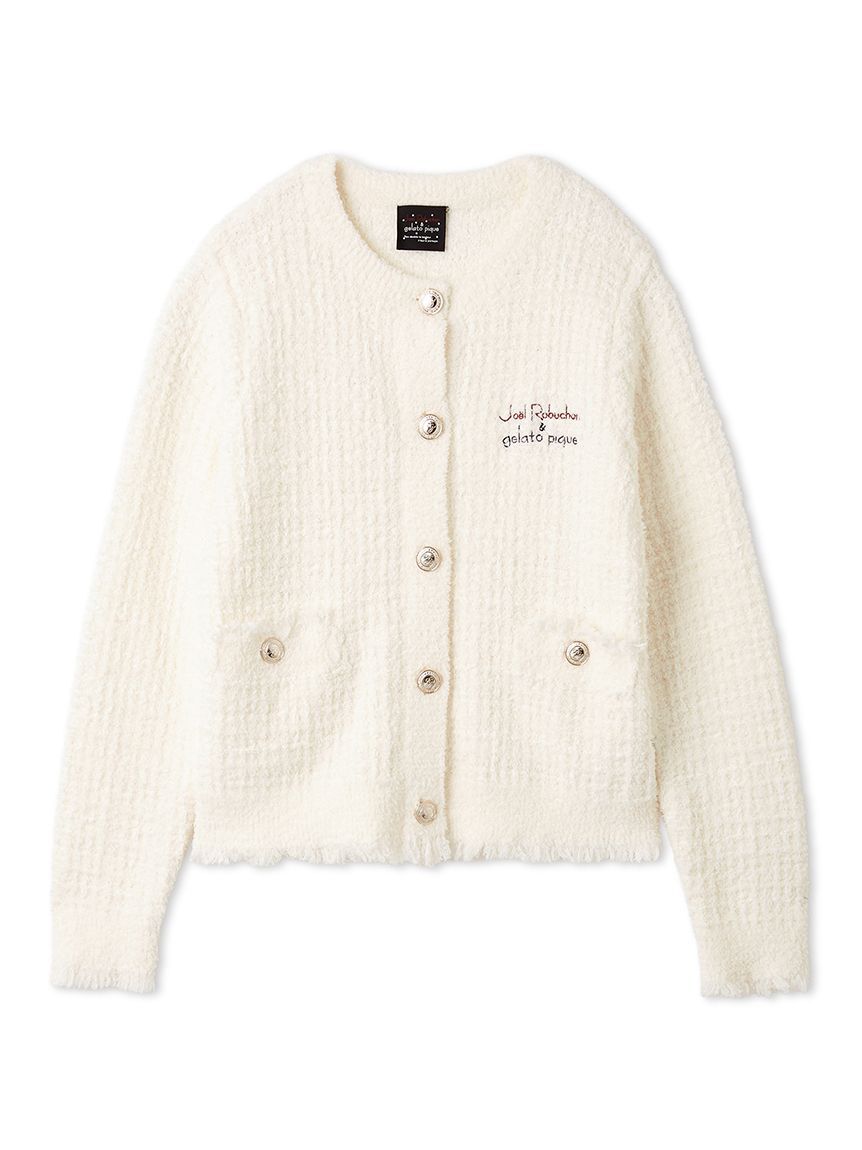 gelato pique「【JOEL ROBUCHON】ツイードモコクルーネックカーディガン」|ルームウェア|