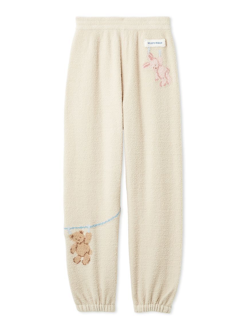 GELATO PIQUE KIDS & BABY「【JUNIOR】ウォッシングアニマルジャガードロングパンツ」|ルームウェア|BEG