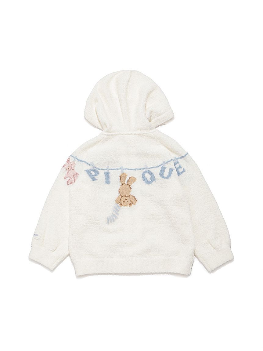 GELATO PIQUE KIDS & BABY「【KIDS】エアリーモコウォッシングアニマルジャガードパーカ」|パーカー|