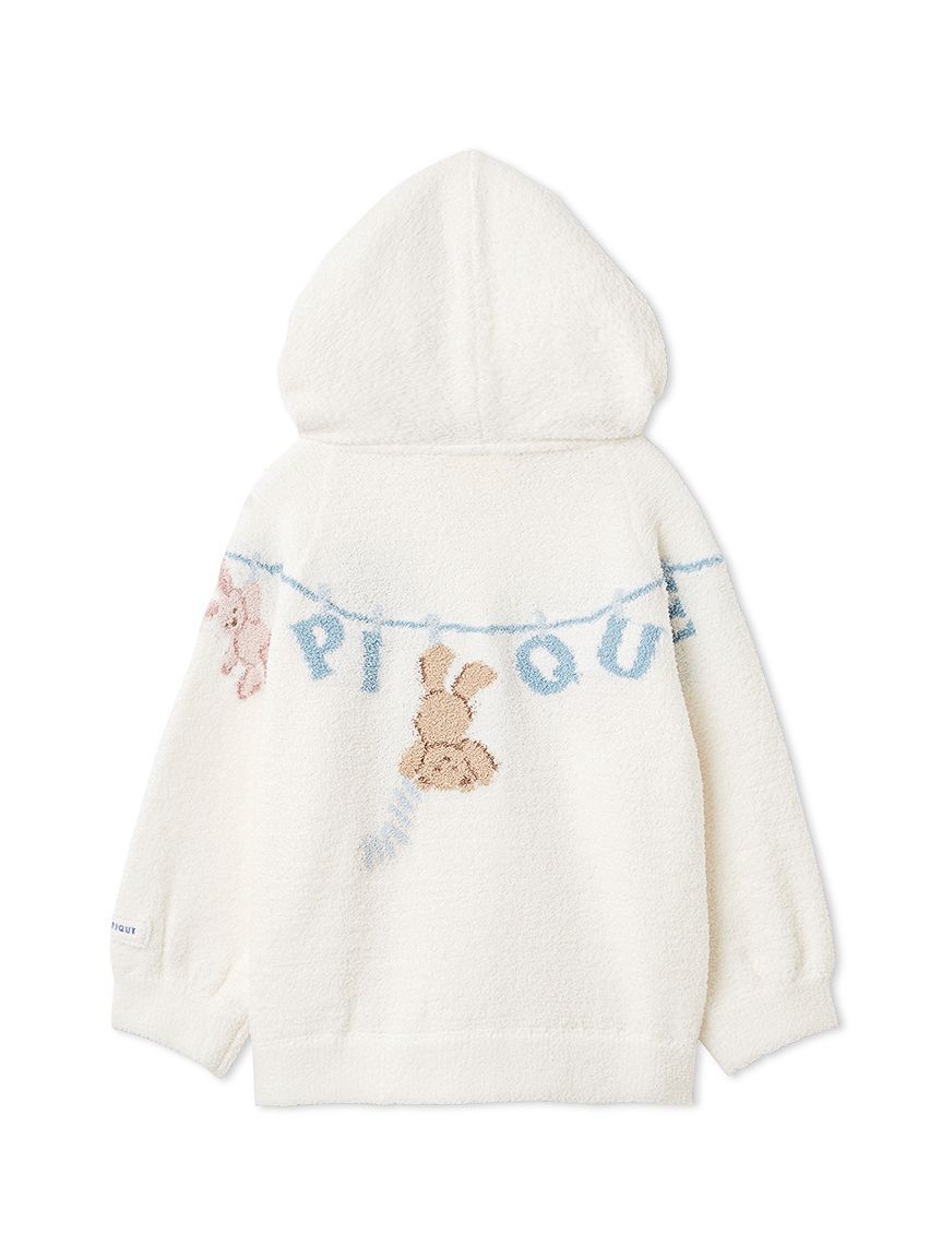 GELATO PIQUE KIDS & BABY「【KIDS】エアリーモコウォッシングアニマルジャガードパーカ」|パーカー|