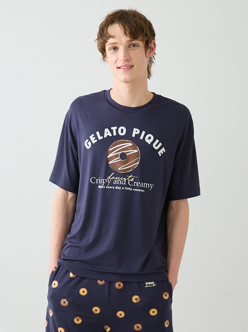 GELATO PIQUE HOMME「【HOMME】ドーナツワンポイントプリントTシャツ」|ルームウェア|