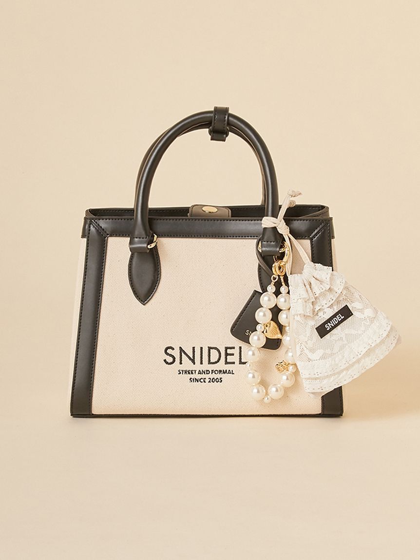 SNIDEL「キャンバスロゴバッグ」|ハンドバッグ|
