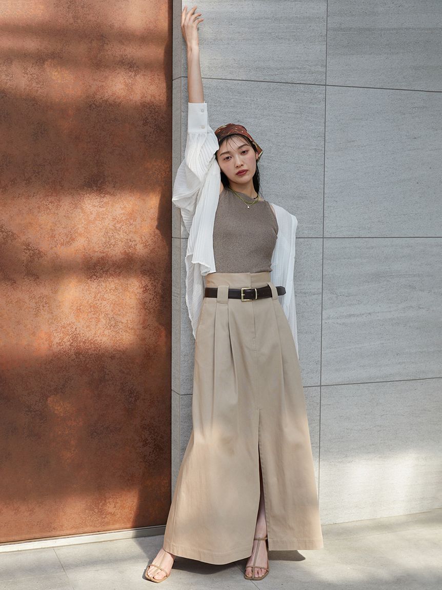 SNIDEL「チノワイドスカート」|スカート|