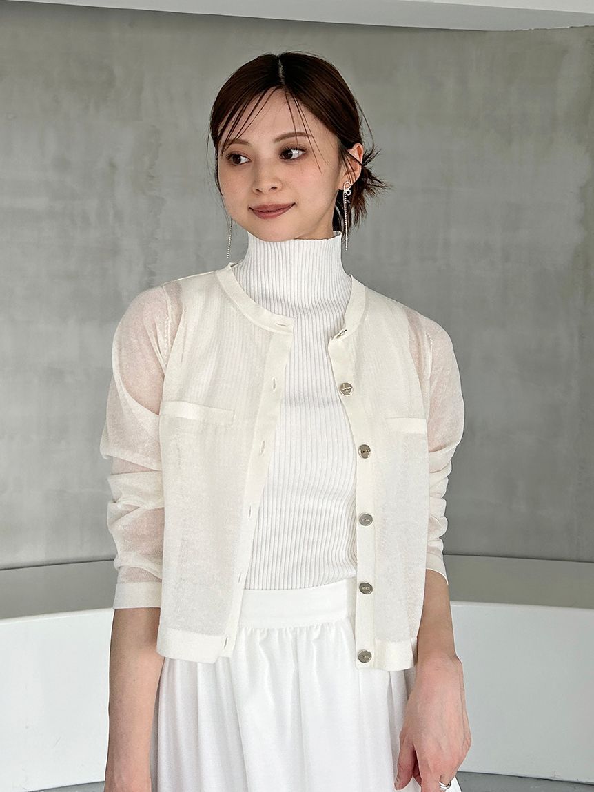 SNIDEL「Sustainableノースリラメニットプルオーバー」|ニット・セーター|IVR