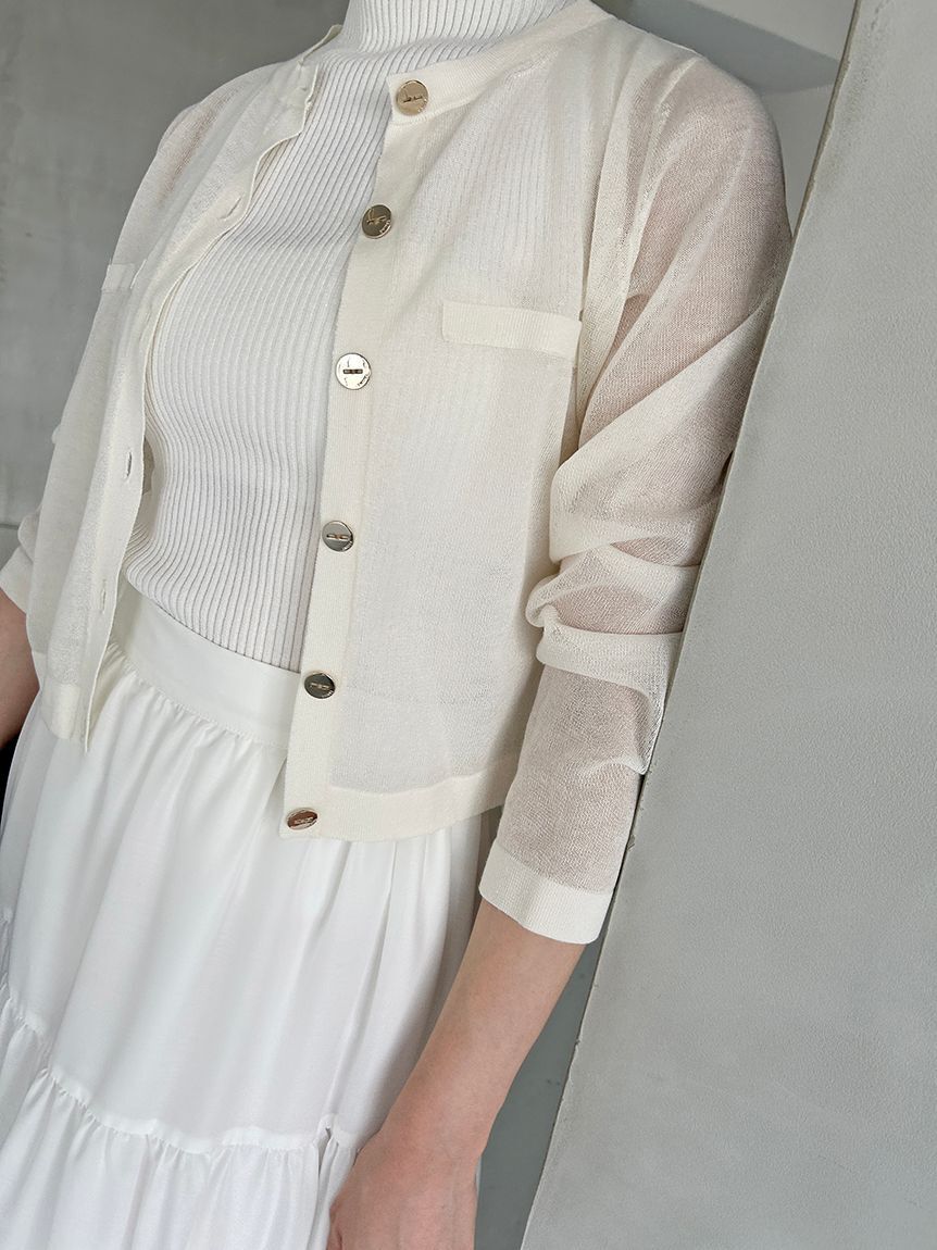 SNIDEL「Sustainableノースリラメニットプルオーバー」|ニット・セーター|