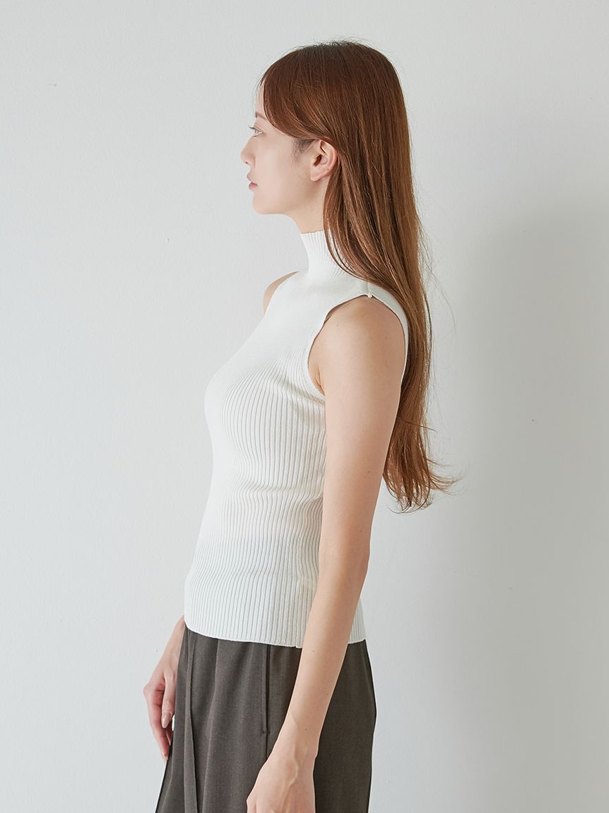 SNIDEL「Sustainableノースリラメニットプルオーバー」|ニット・セーター|