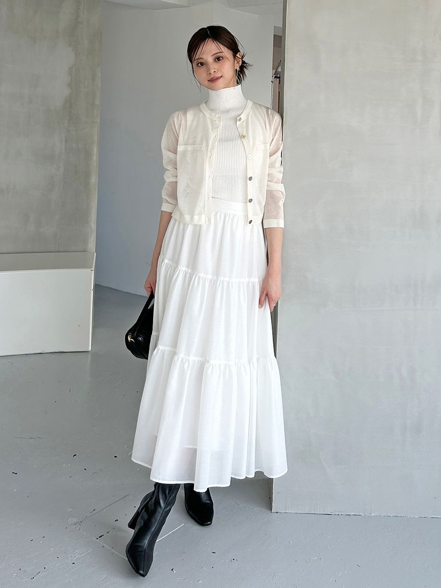 SNIDEL「Sustainableノースリラメニットプルオーバー」|ニット・セーター|