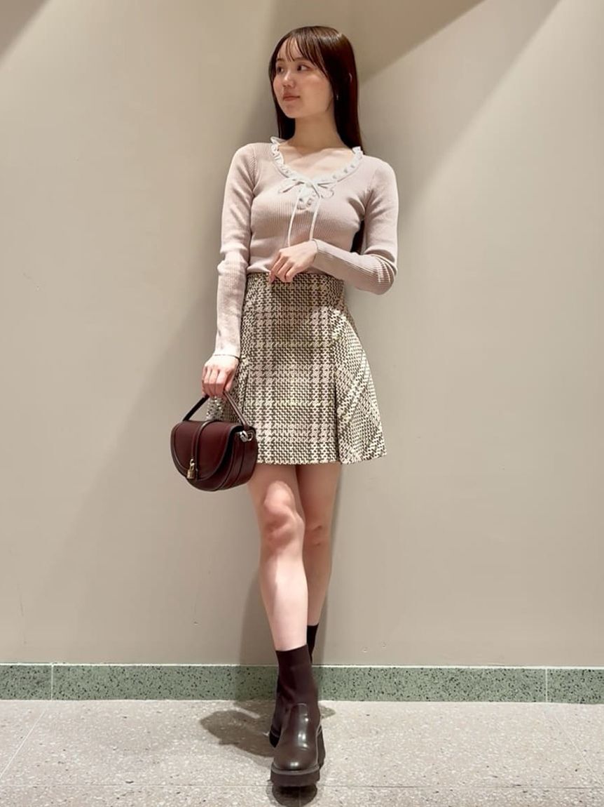 SNIDEL「【WEB限定カラーあり】フリルドッキングニットプルオーバー」|ニット・セーター|