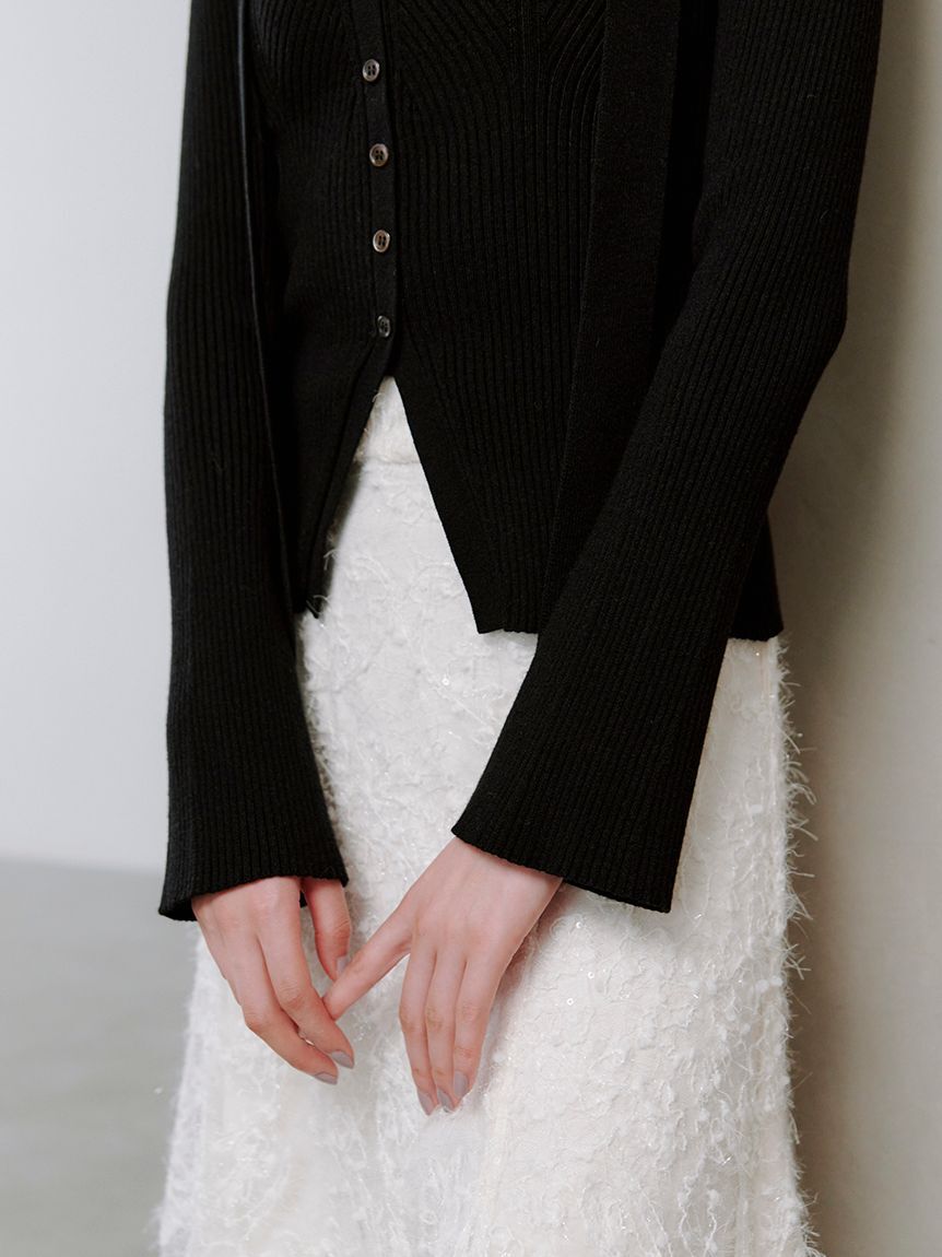 SNIDEL「タイ付きニットプルオーバー」|ニット・セーター|