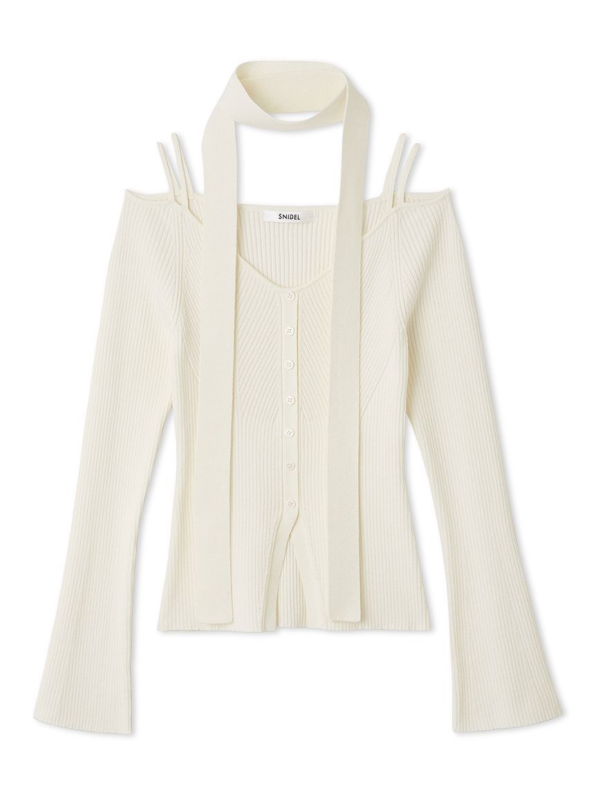 SNIDEL「タイ付きニットプルオーバー」|ニット・セーター|