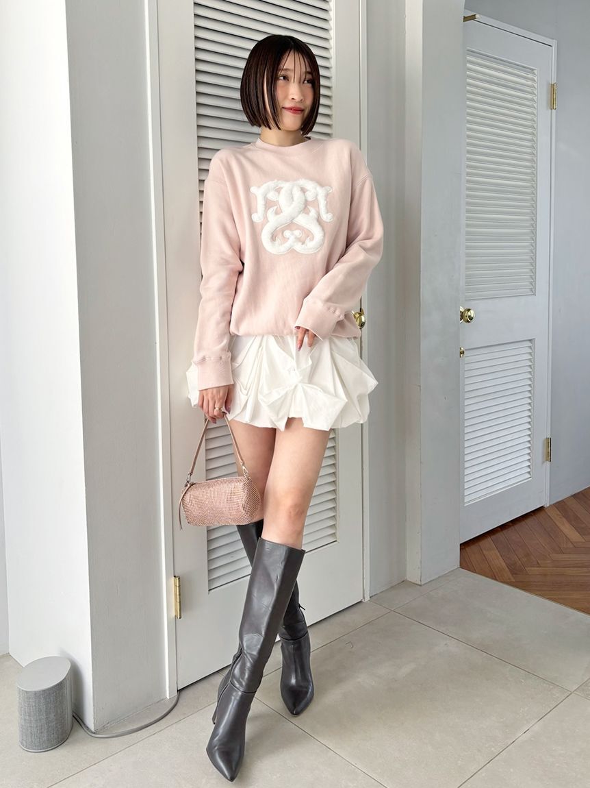 SNIDEL「【WEB限定/ボアコレクション】ロゴモチーフスウェット」|スウェット・ジャージ|