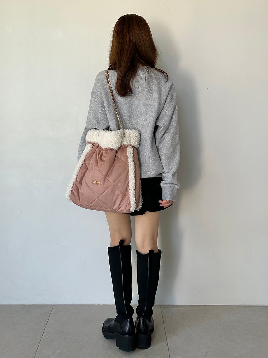 SNIDEL「【WEB限定/ボアコレクション】ロゴモチーフスウェット」|スウェット・ジャージ|