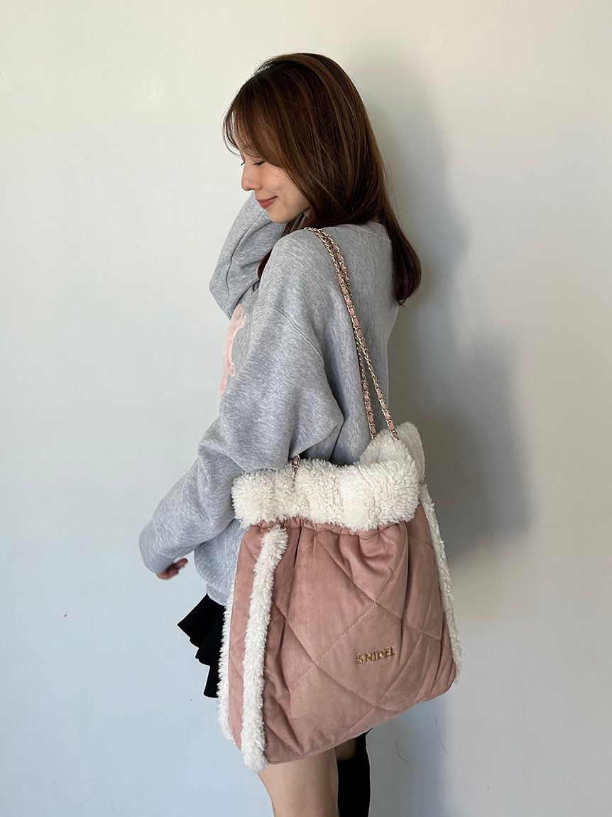 SNIDEL「【WEB限定/ボアコレクション】ロゴモチーフスウェット」|スウェット・ジャージ|