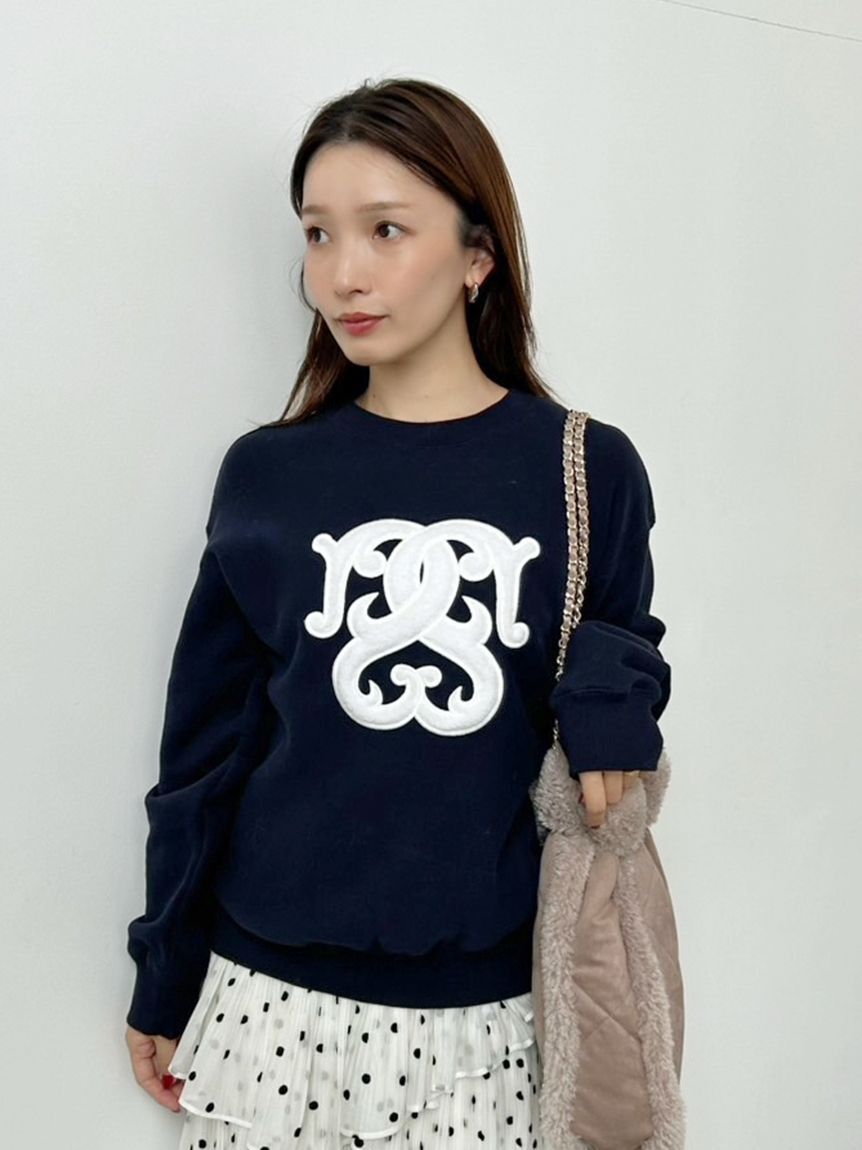 SNIDEL「【WEB限定/ボアコレクション】ロゴモチーフスウェット」|スウェット・ジャージ|