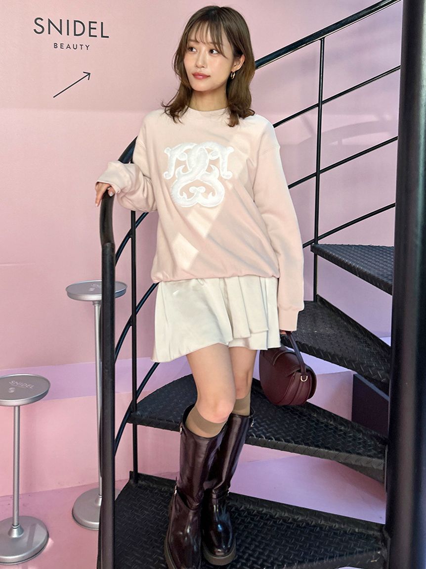SNIDEL「【WEB限定/ボアコレクション】ロゴモチーフスウェット」|スウェット・ジャージ|
