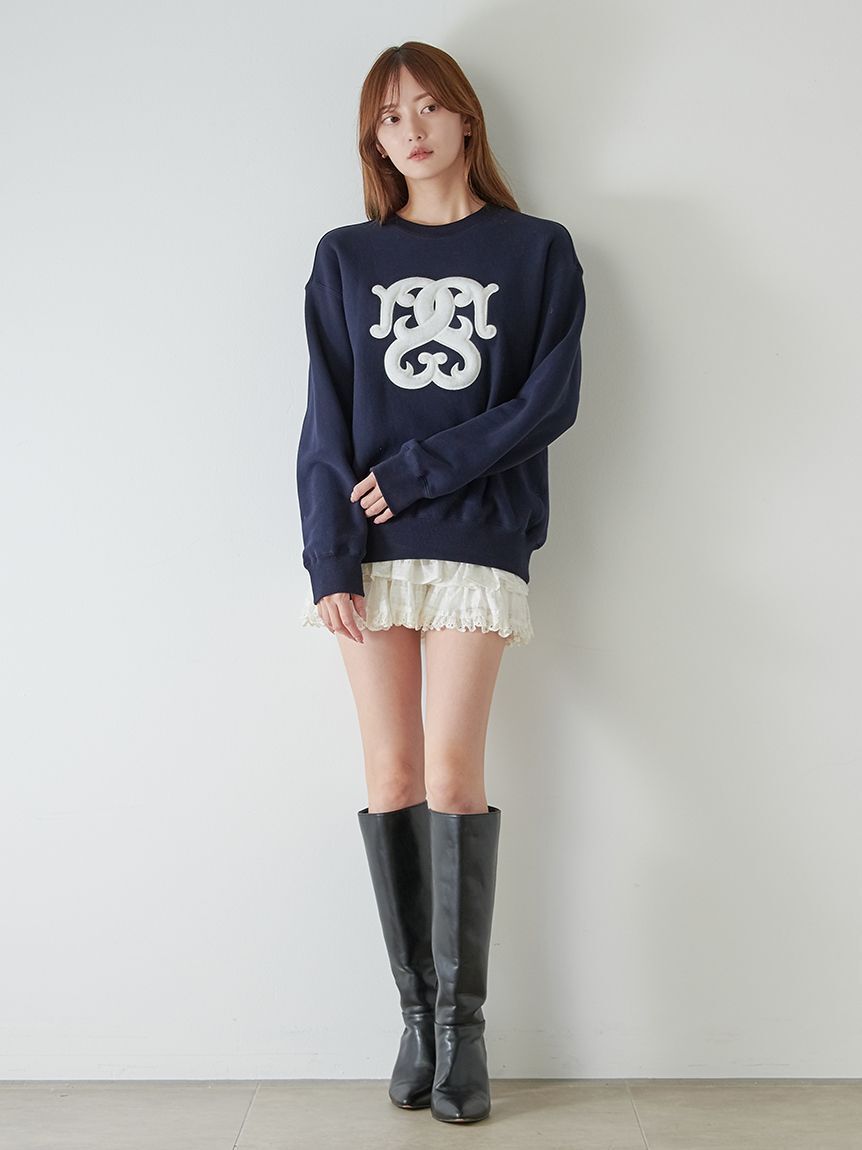 SNIDEL「【WEB限定/ボアコレクション】ロゴモチーフスウェット」|スウェット・ジャージ|