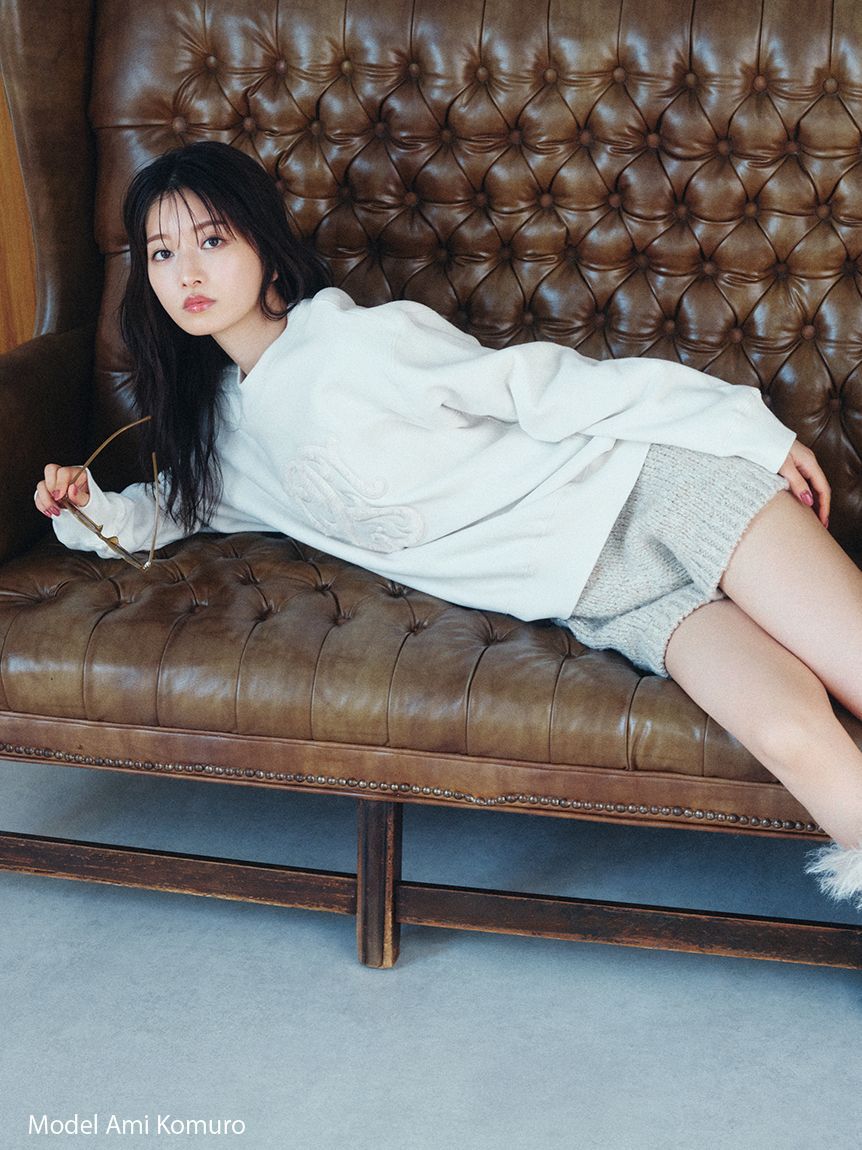 SNIDEL「【WEB限定/ボアコレクション】ロゴモチーフスウェット」|スウェット・ジャージ|