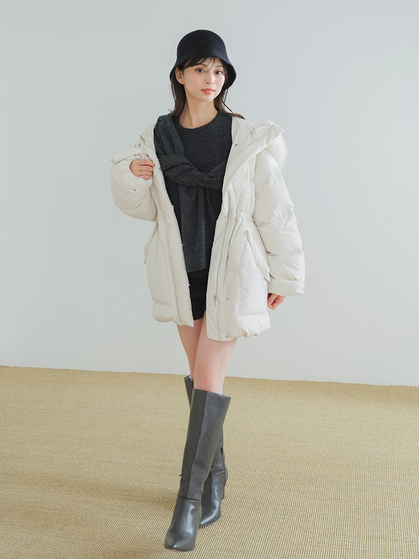 SNIDEL「【WEB限定カラーあり】西川フードファーミドルダウン」|ダウン|