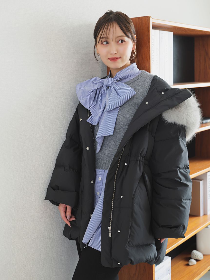 SNIDEL「【WEB限定カラーあり】西川フードファーミドルダウン」|ダウン|