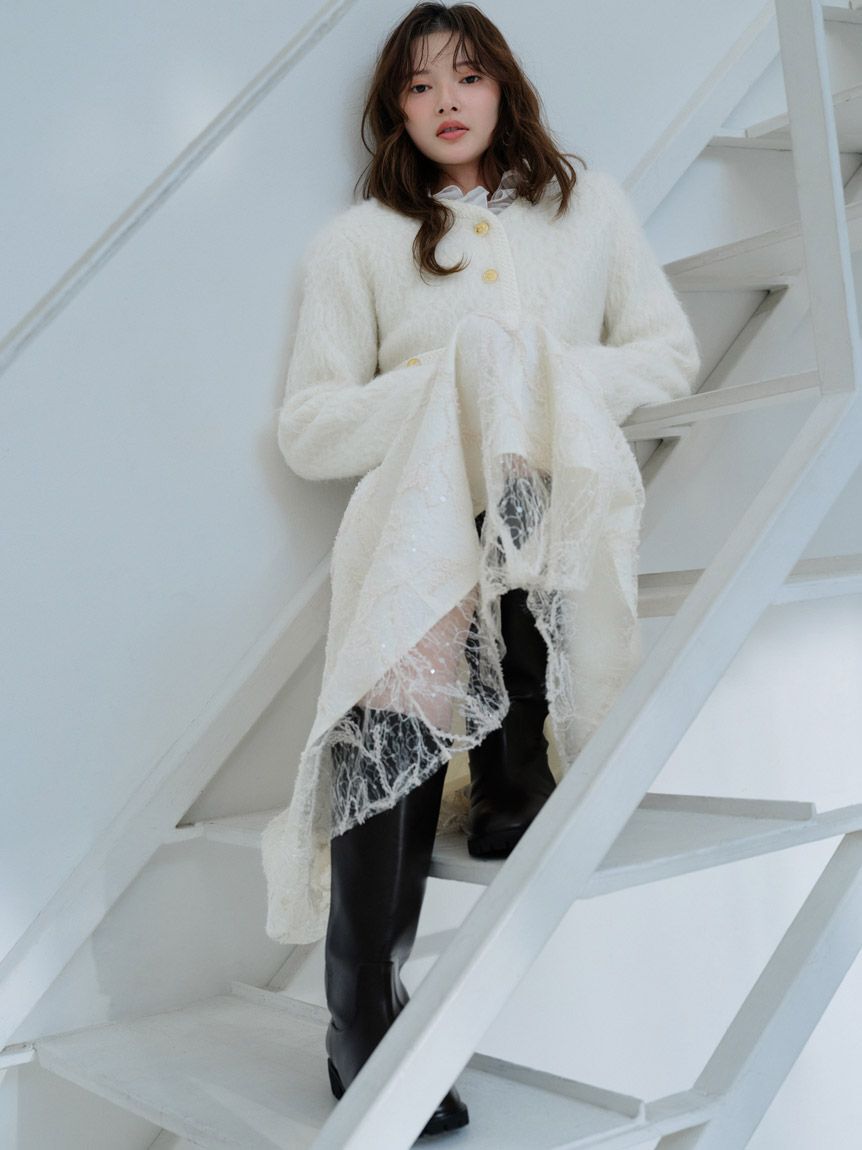 ファーライクフリルニットジャケット（SNIDEL）｜ルミネのファッション