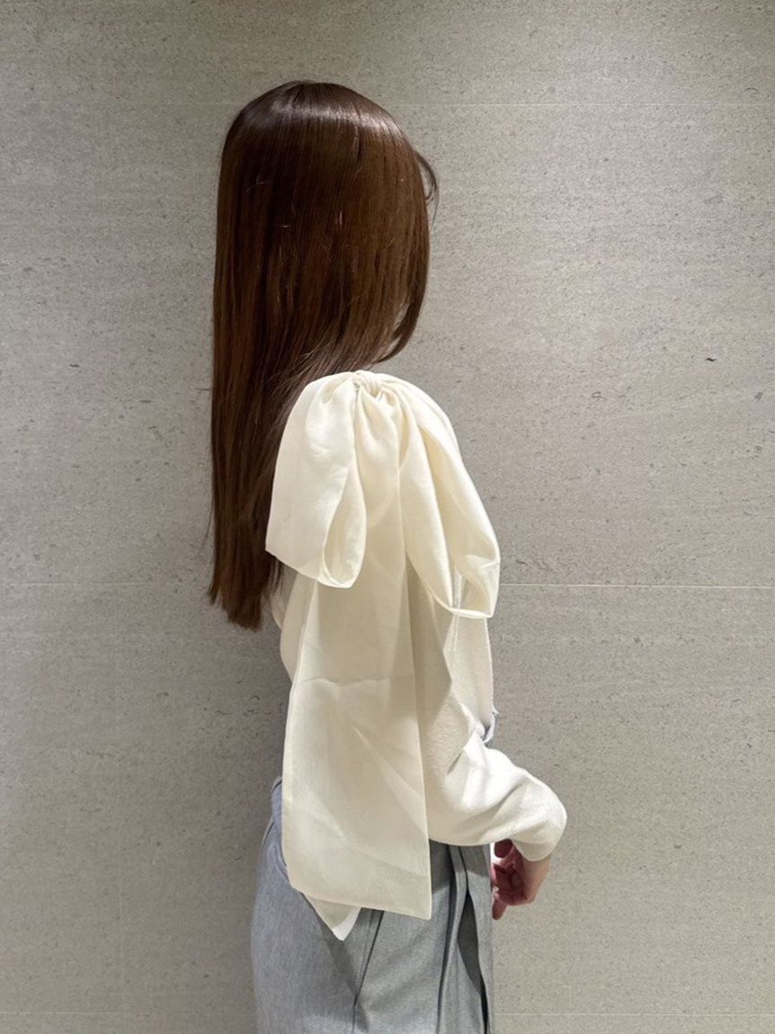 SNIDEL「リボンショルダーニットトップス」|ニット・セーター|