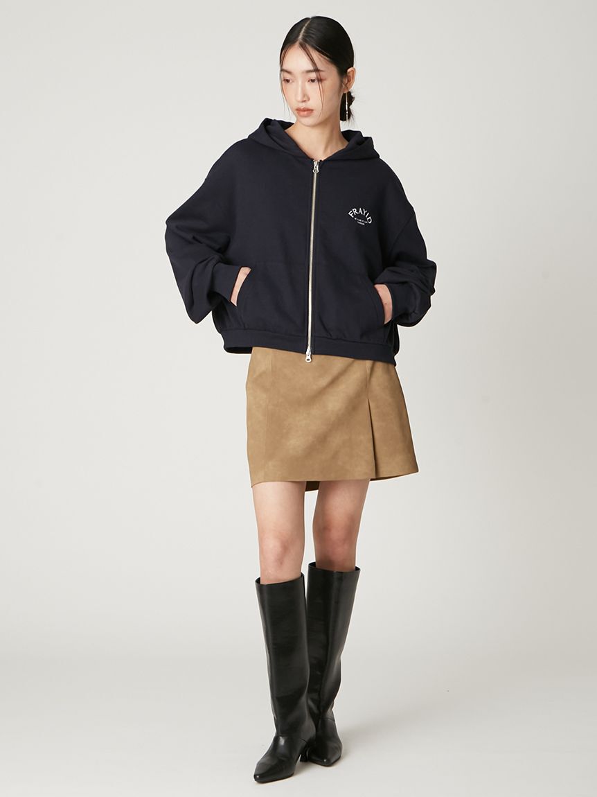 FRAY I.D「レザーライクアシメタックミニスカート」|スカート|