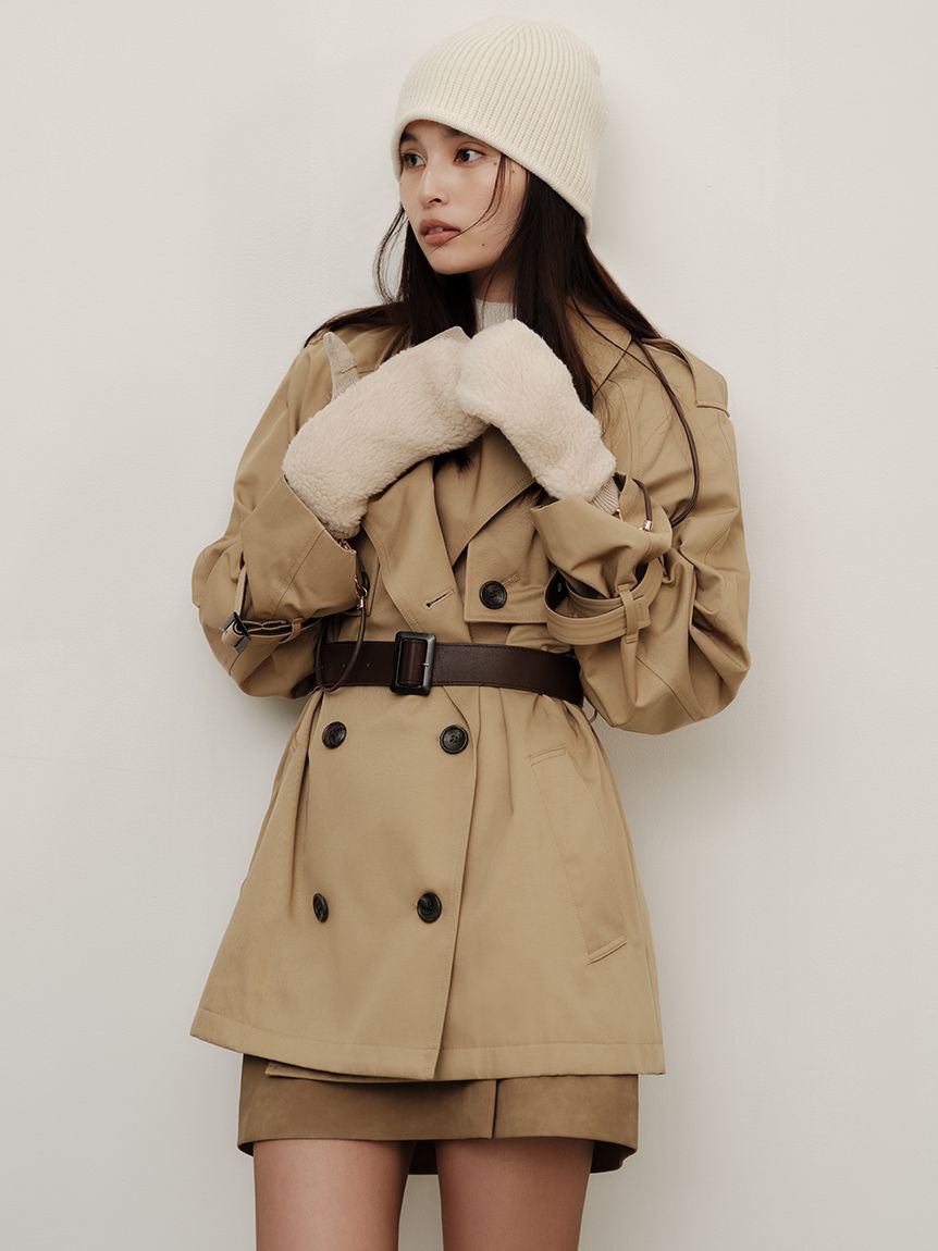 FRAY I.D「レザーライクアシメタックミニスカート」|スカート|