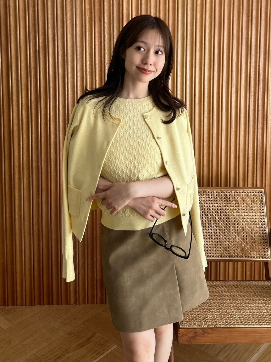 FRAY I.D「ハーフスリーブニットプルオーバー／ウォッシャブル」|ニット・セーター|