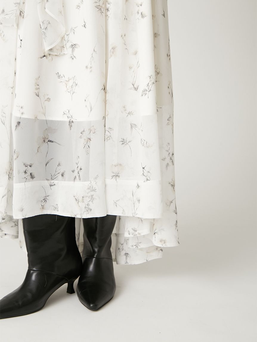 FRAY I.D「サッシュリボンフレアスカート」|スカート|