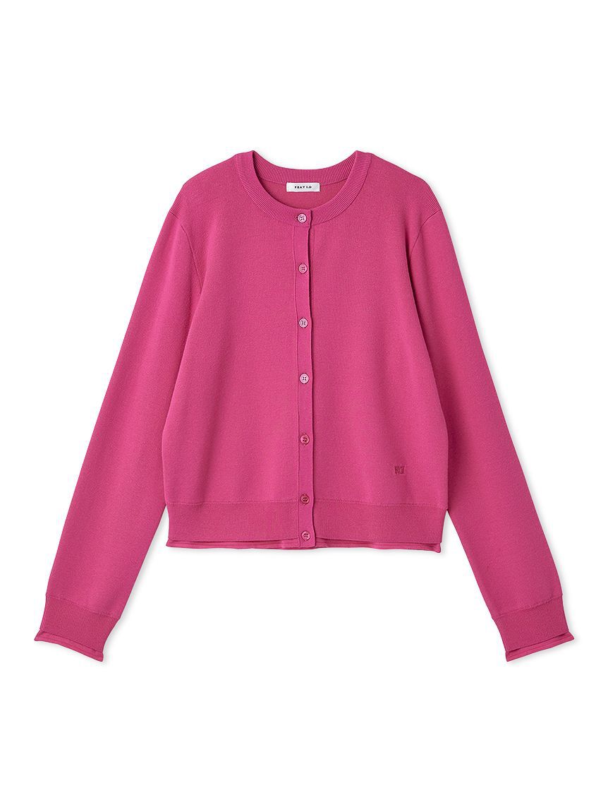 FRAY I.D「コンパクトクルーネックニットカーディガン／ウォッシャブル」|カーディガン|PNK