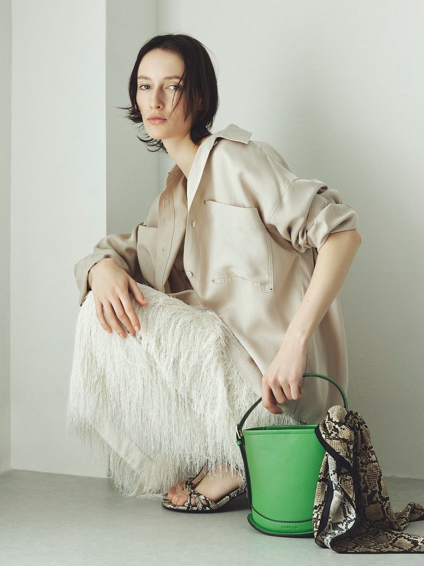 FRAY I.D「シャギージャガードストレートスカート」|スカート|